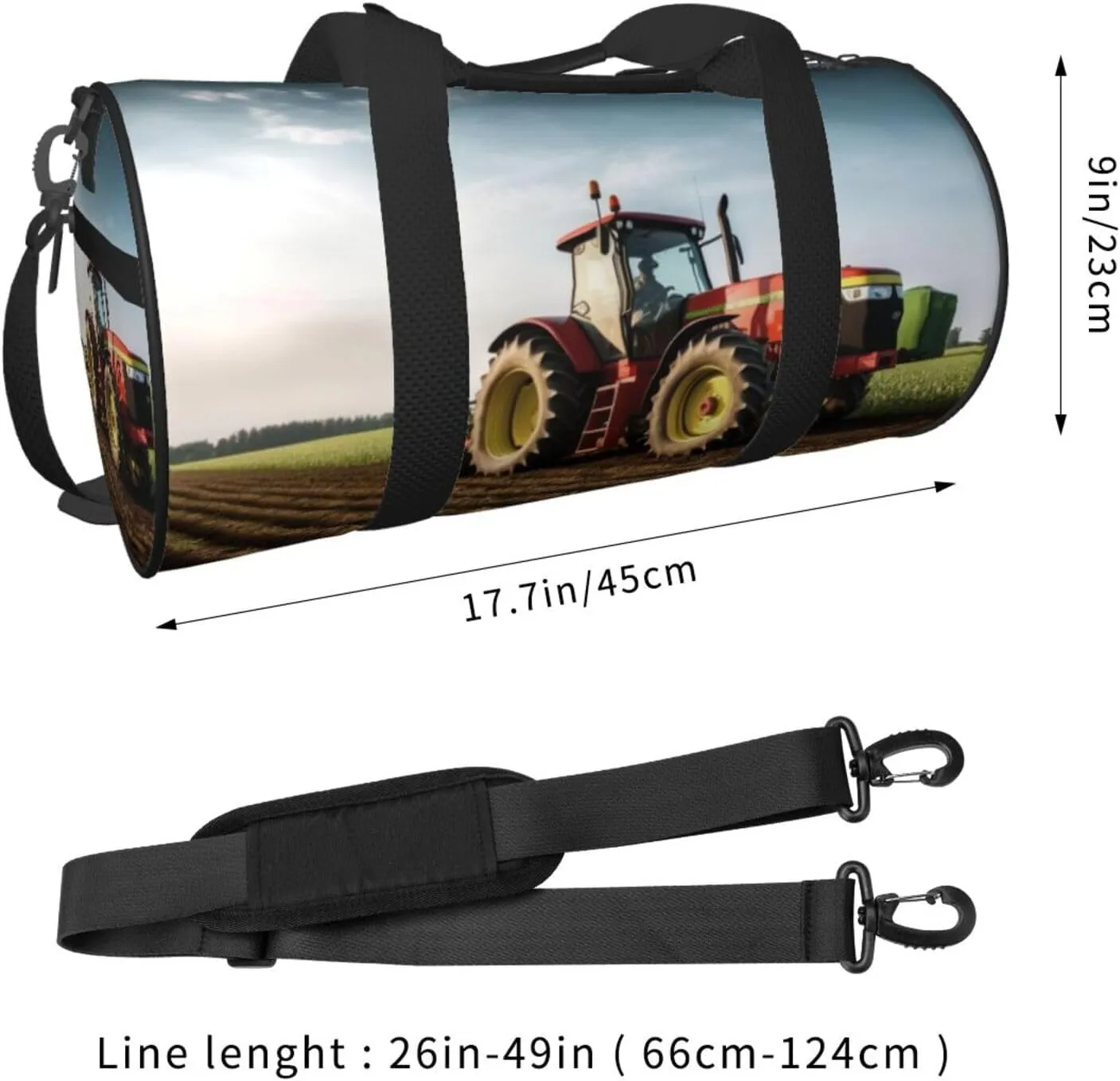 Travel Duffle Bag Weekender Bags For Men Women With Shoe Compartment Large Capacity Weekender Overnight Bag Tractor Farm Carry On Tote Bags Sport Gym Bag For Travel Yoga