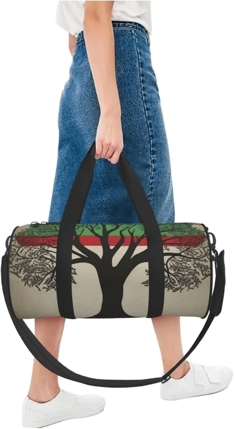 Travel Duffle Bag Weekender Bags For Men Women With Shoe Compartment Large Capacity Weekender Overnight Bag Tree Palestinian Flag Carry On Tote Bags Sport Gym Bag For Travel Yoga