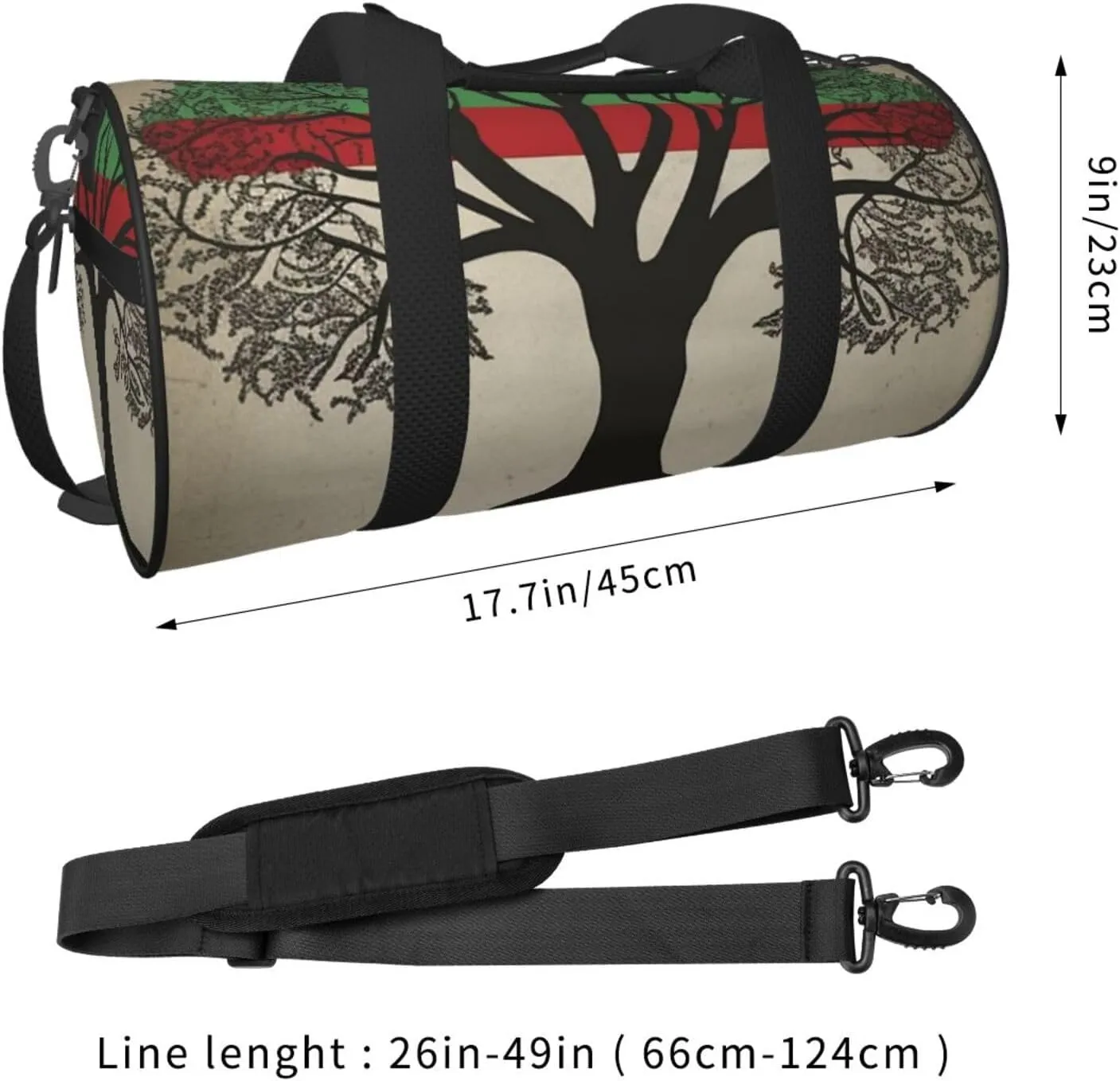 Travel Duffle Bag Weekender Bags For Men Women With Shoe Compartment Large Capacity Weekender Overnight Bag Tree Palestinian Flag Carry On Tote Bags Sport Gym Bag For Travel Yoga