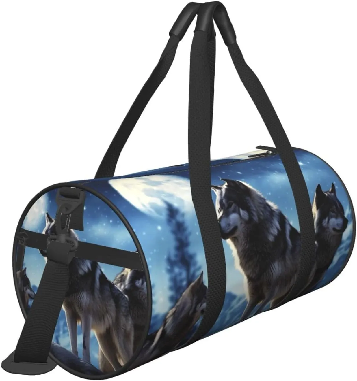 Travel Duffle Bag Weekender Bags For Men Women With Shoe Compartment Large Capacity Weekender Overnight Bag Wolfs Carry On Tote Bags Sport Gym Bag For Travel Yoga