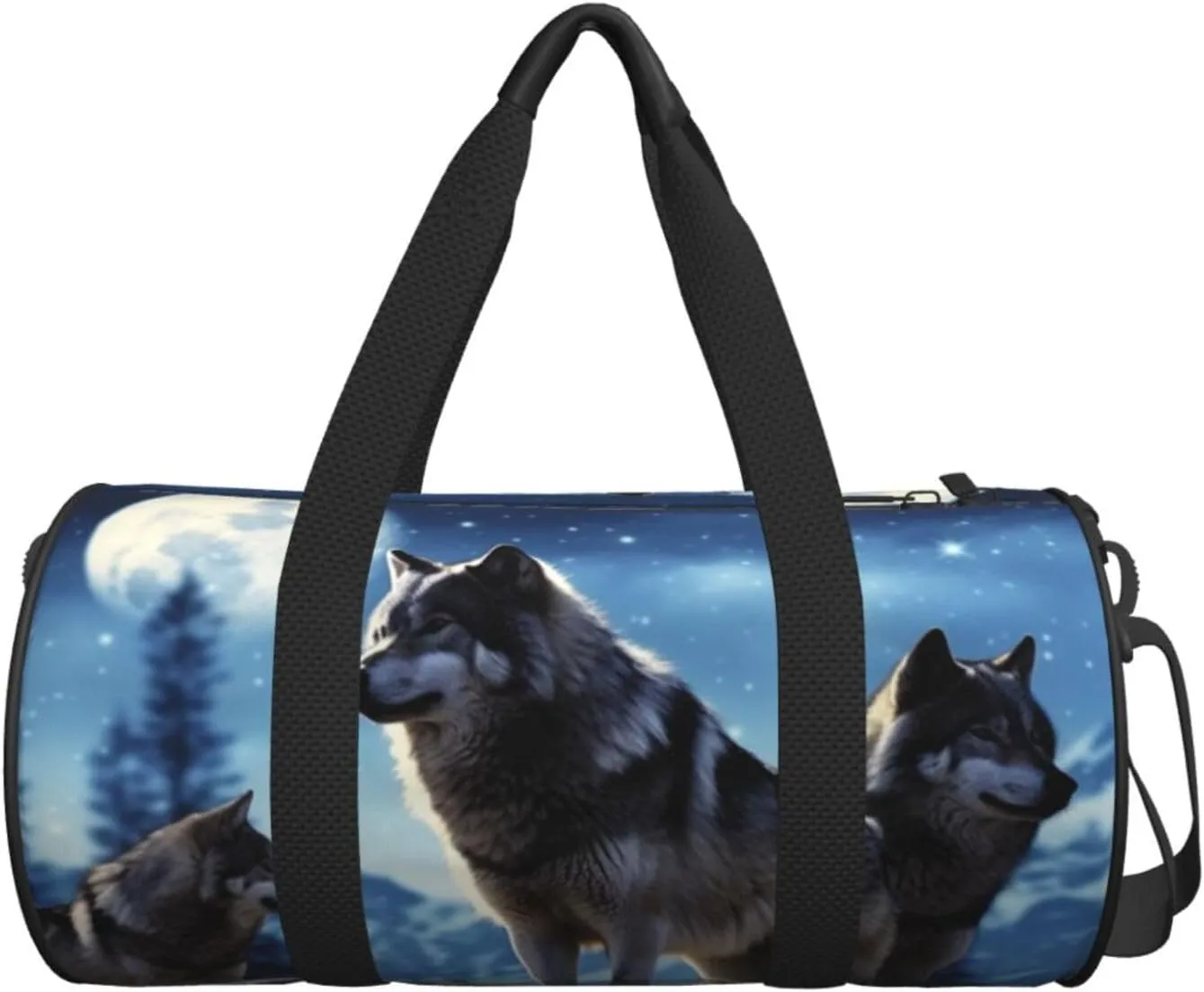 Travel Duffle Bag Weekender Bags For Men Women With Shoe Compartment Large Capacity Weekender Overnight Bag Wolfs Carry On Tote Bags Sport Gym Bag For Travel Yoga