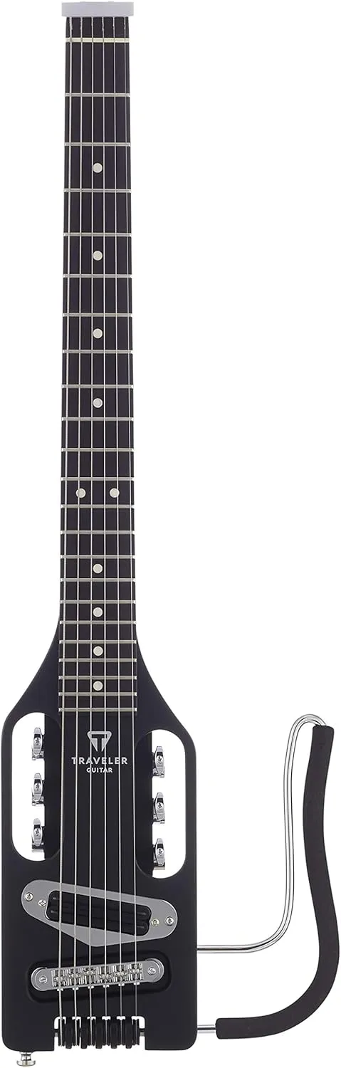 Traveler Guitar Ultra-Light 6 String Solid-Body Electric, Right, Matte Black, (ULE BKM)
