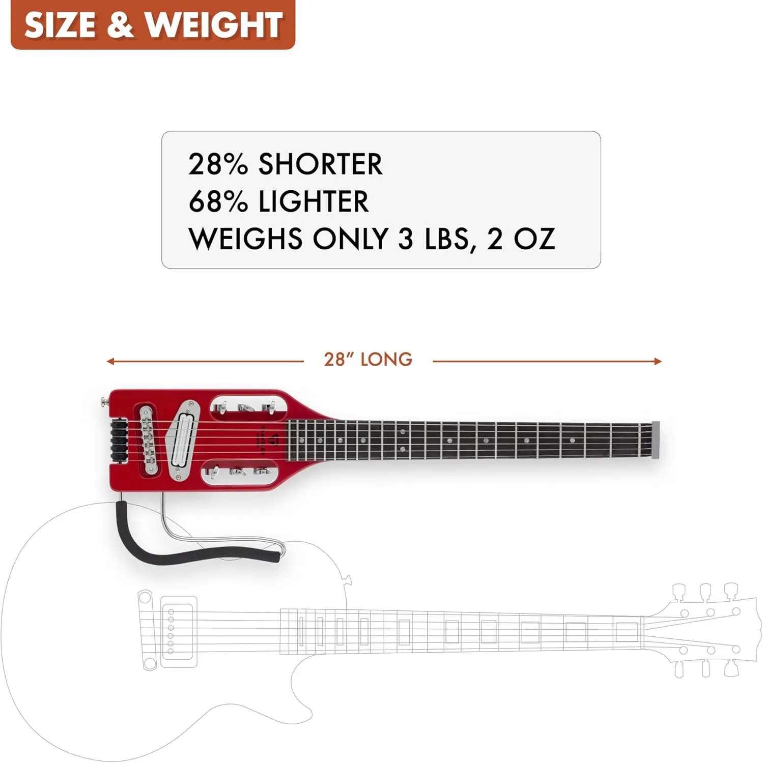 Traveler Guitar Ultra-Light 6 String Solid-Body Electric, Right, Torino Red, (ULE TRDG)
