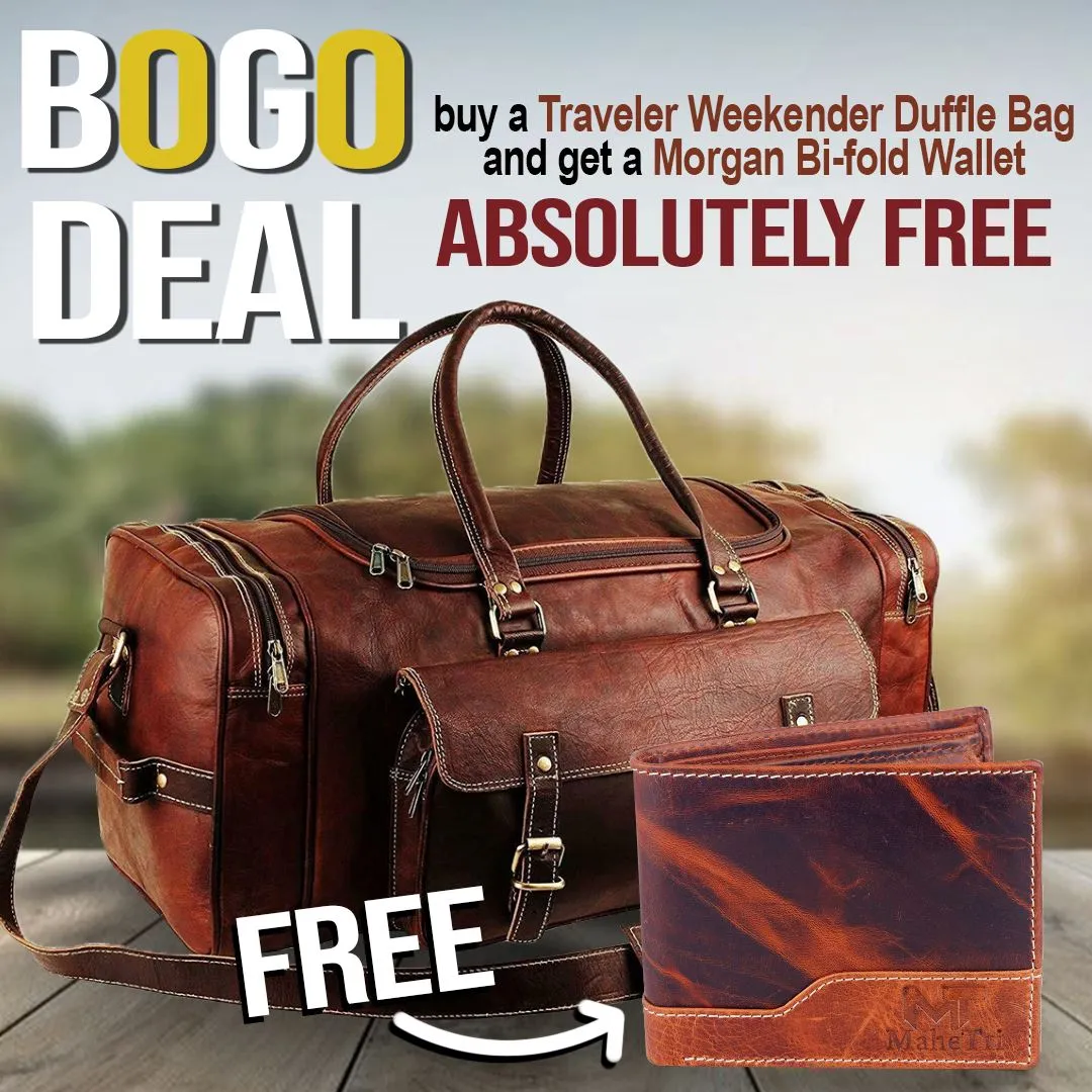 Traveler Weekender Duffle Bag   FREE Wallet