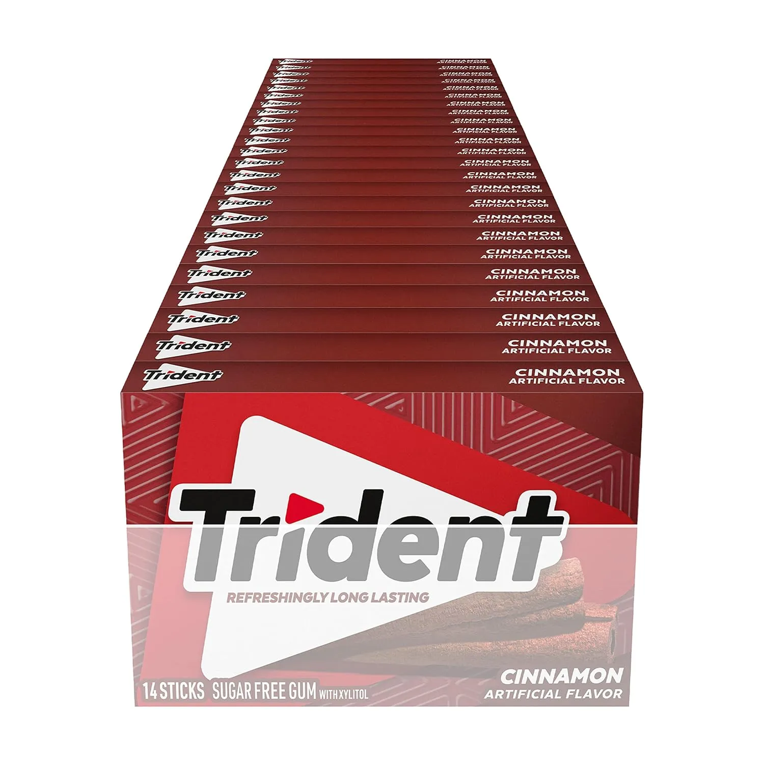 Trident Cinnamon Sugar Free Gum, 24 Packs of 14 Pieces (336 Total Pieces)