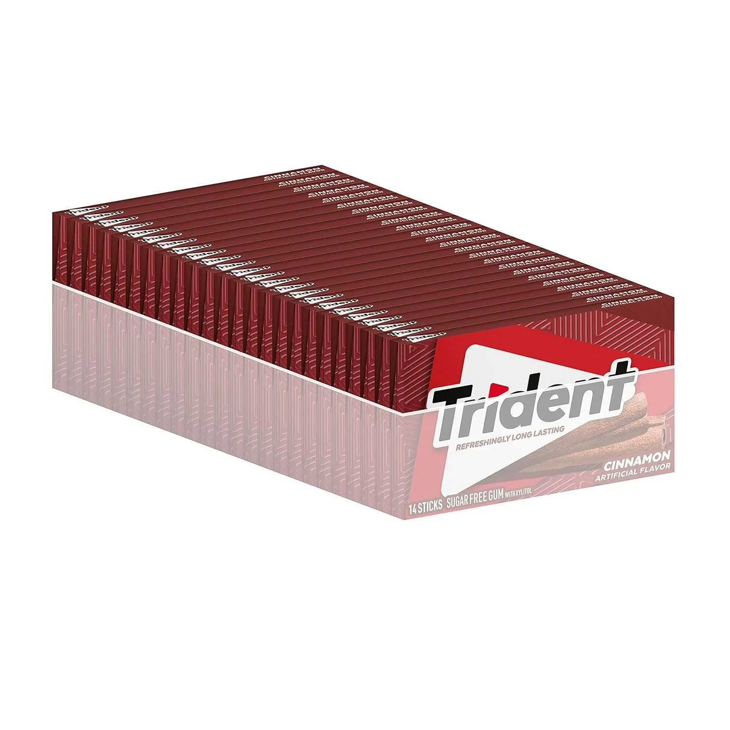 Trident Cinnamon Sugar Free Gum, 24 Packs of 14 Pieces (336 Total Pieces)