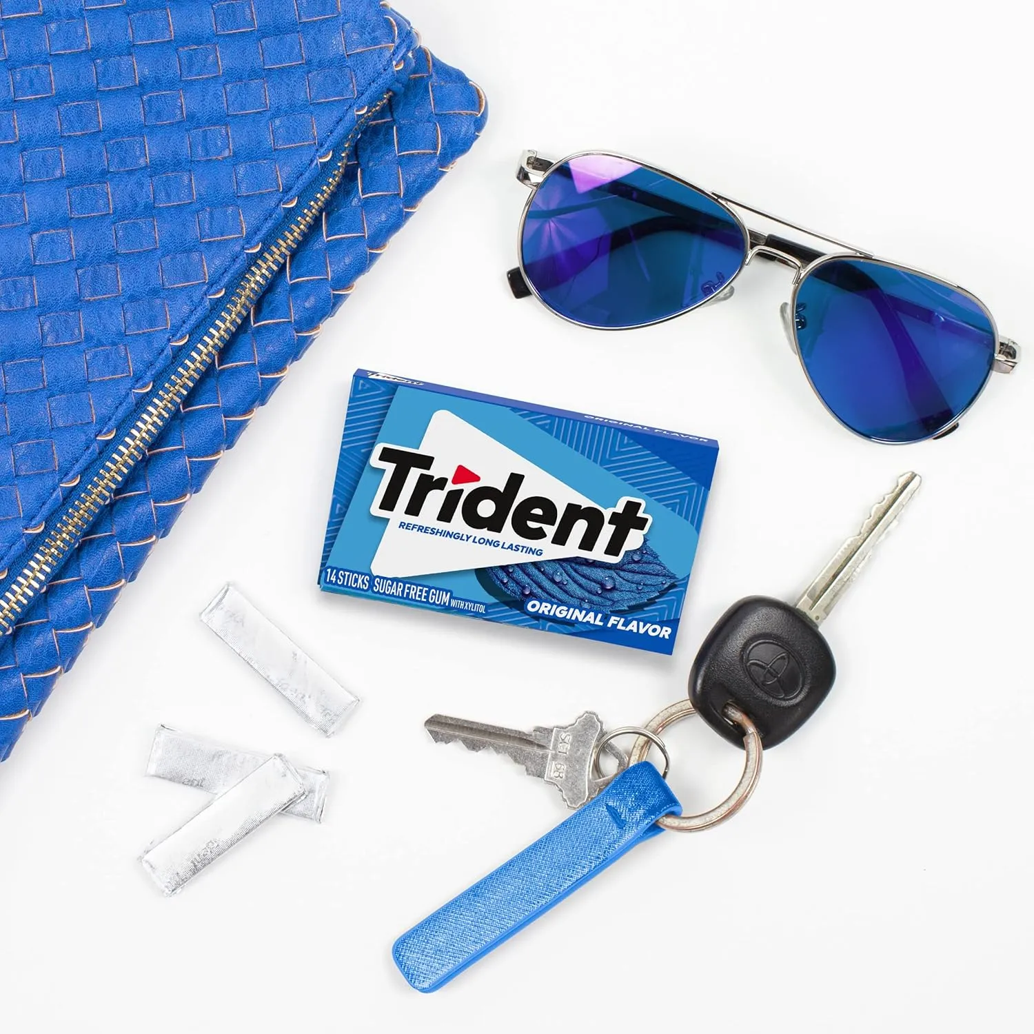 Trident Original Flavor Sugar Free Gum, 12 Packs of 14 Pieces (168 Total Pieces)
