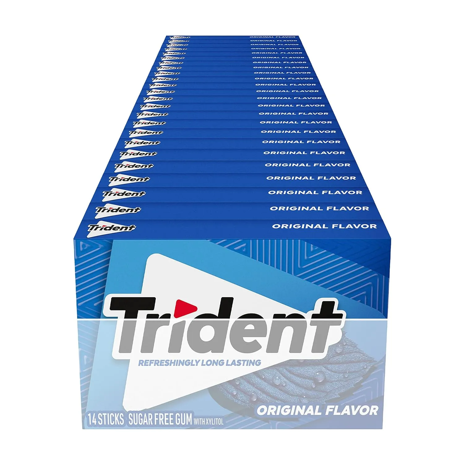 Trident Original Flavor Sugar Free Gum, 14 Pieces (Pack of 24) (336 Total Pieces)
