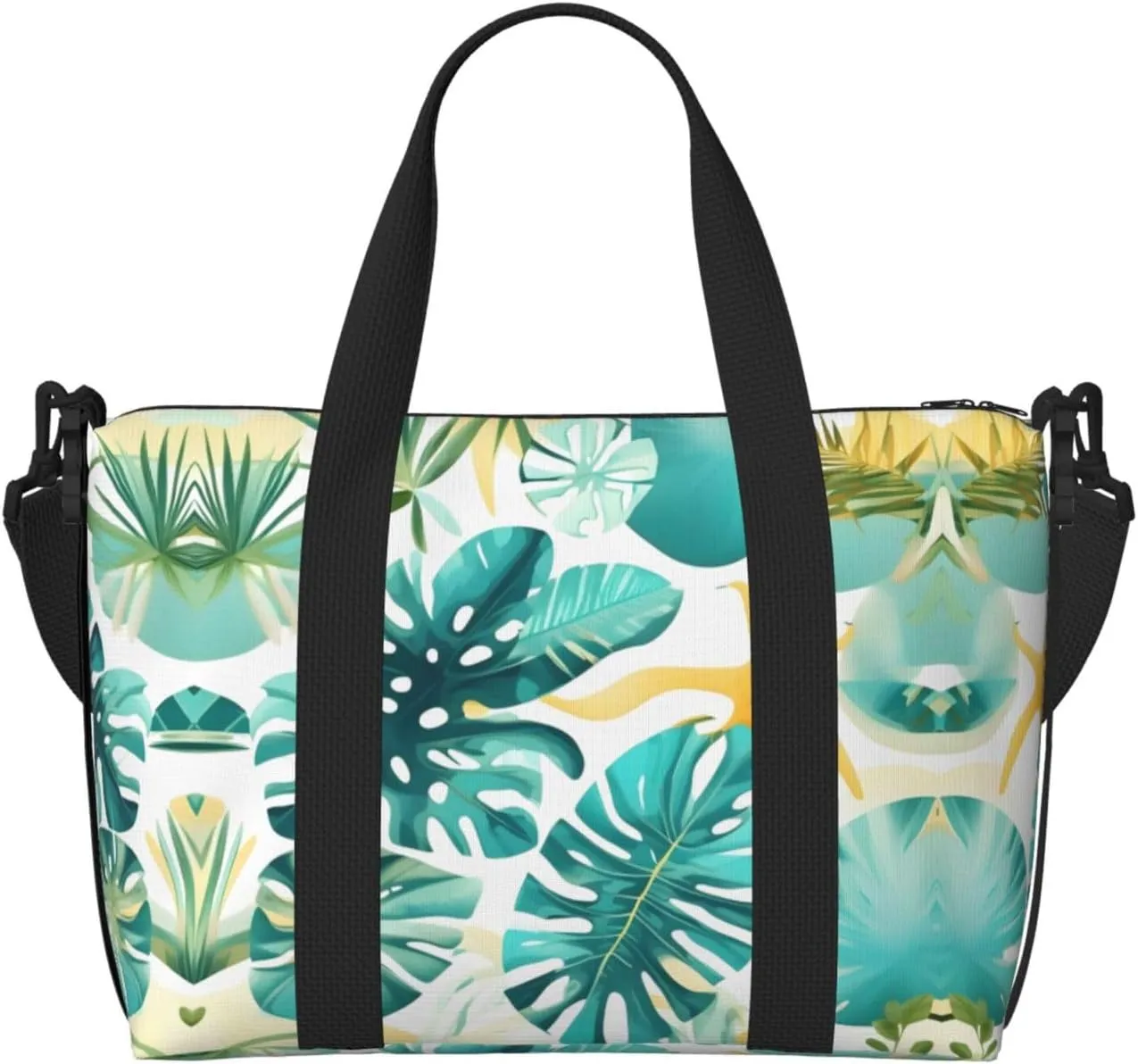 Tropical beach plant theme Duffel Bags for Traveling - Lightweight Personal Item Travel Bags for Women, Gym Bags for Men