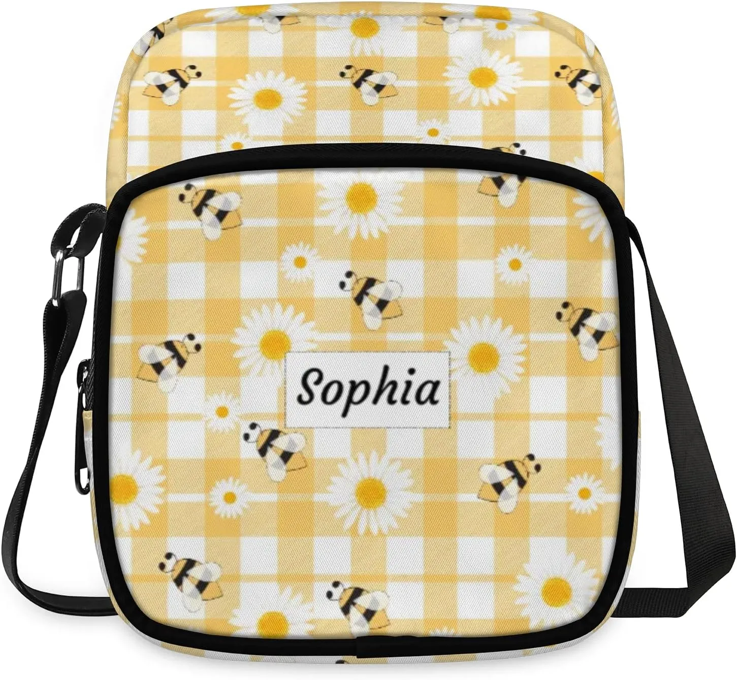 TropicalLife Personalized Crossbody Bag for Women Men Custom Name Messenger Bags