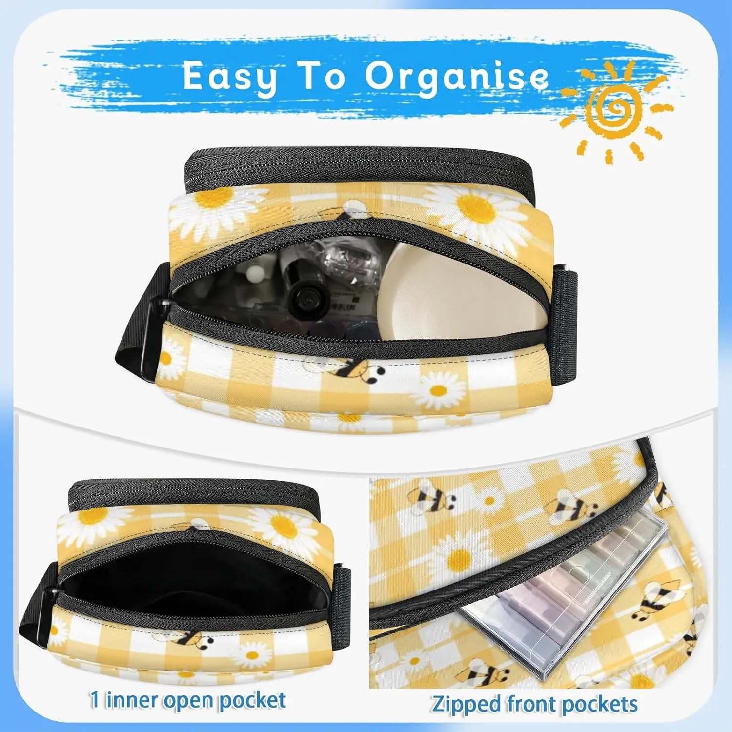 TropicalLife Personalized Crossbody Bag for Women Men Custom Name Messenger Bags