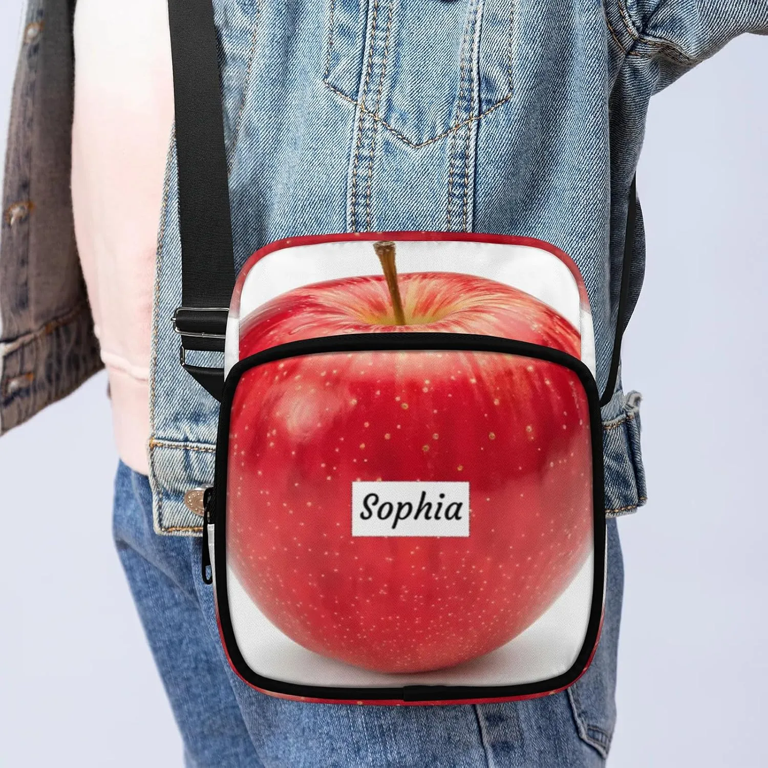 TropicalLife Personalized Crossbody Bag for Women Men Custom Name Messenger Bags
