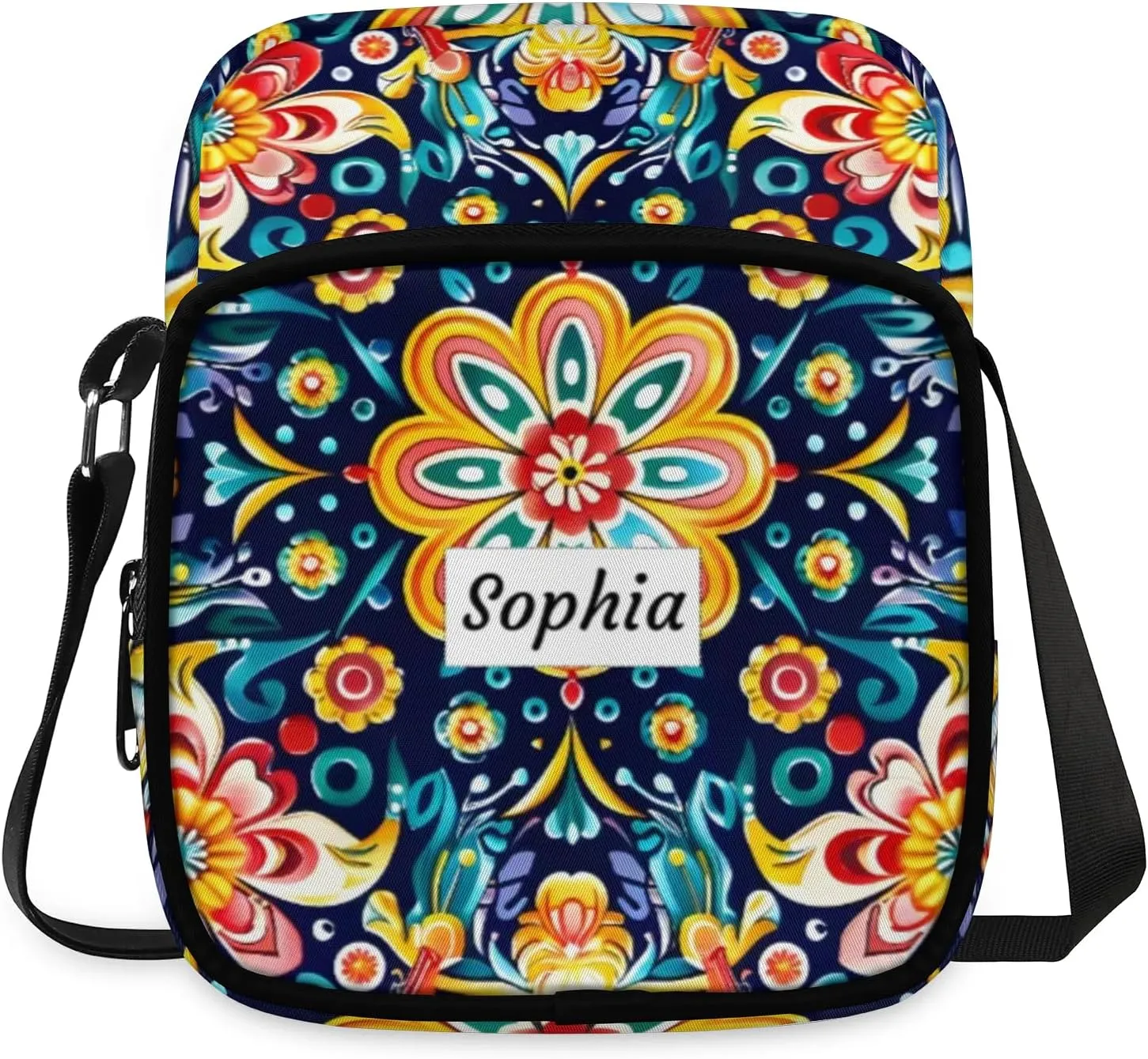 TropicalLife Personalized Crossbody Bag for Women Men Custom Name Messenger Bags