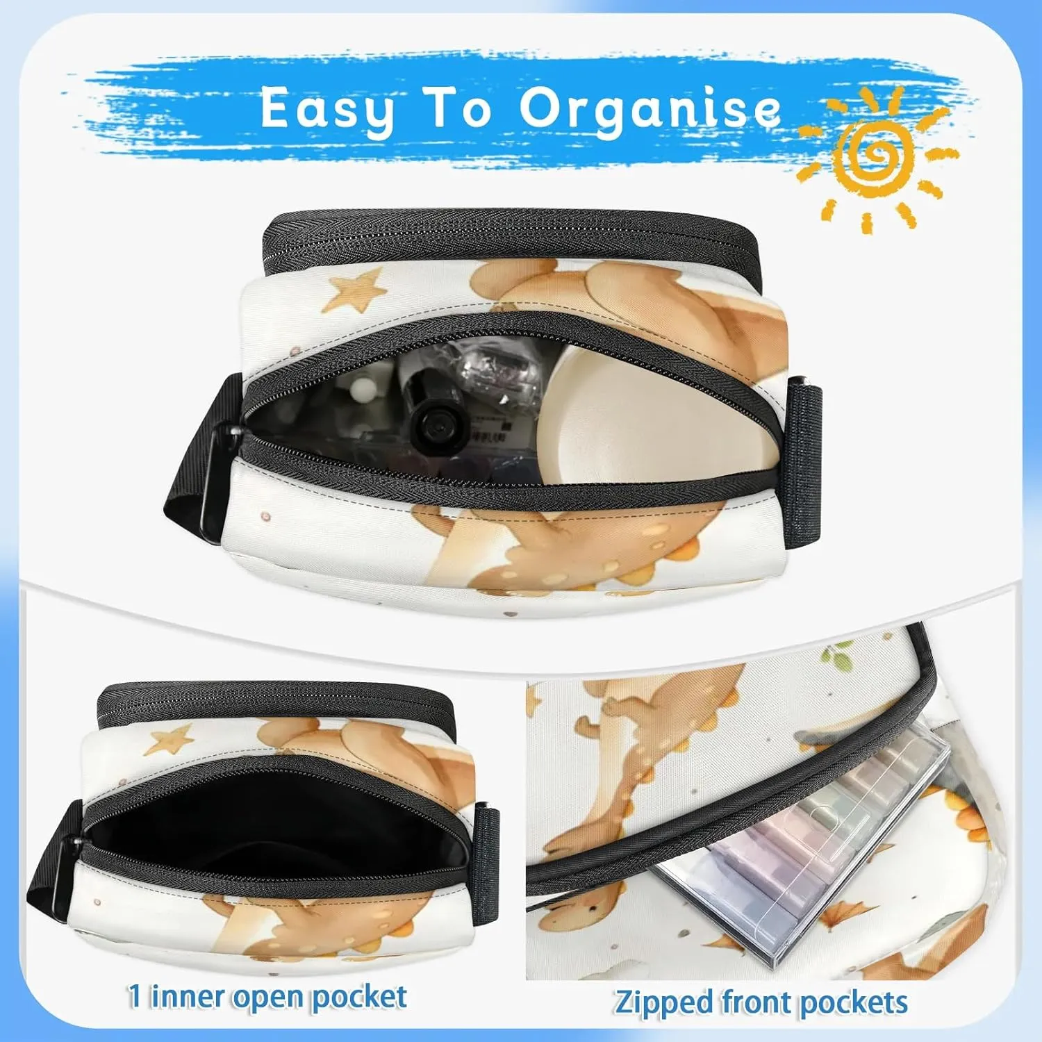 TropicalLife Personalized Crossbody Bag for Women Men Custom Name Messenger Bags