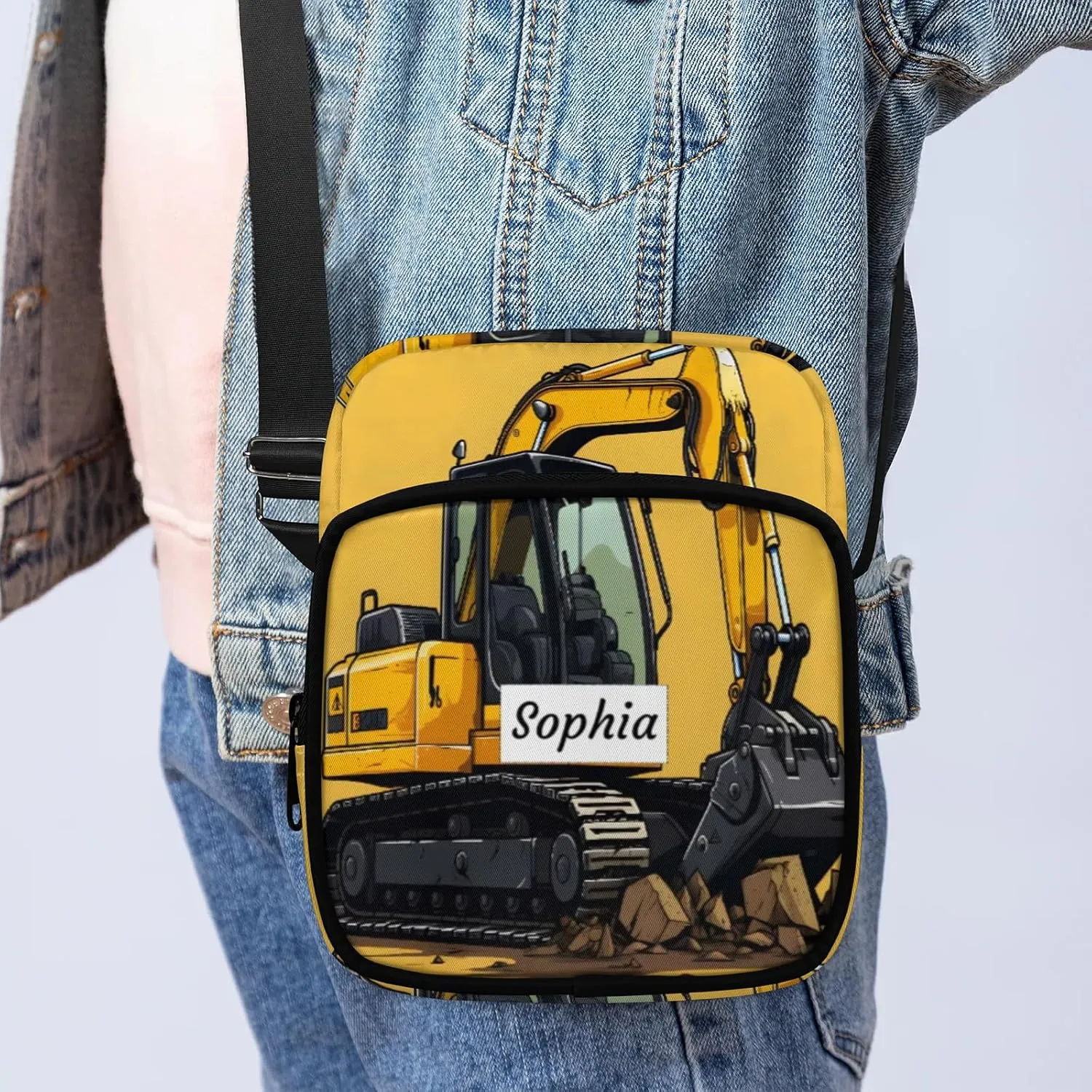 TropicalLife Personalized Crossbody Bag for Women Men Custom Name Messenger Bags
