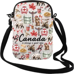TSOTMO Canada Gift Canada Lover Gift Canada Vacation Gift Canada Is Always a Good Idea Crossbody Bag Canada Traveler
