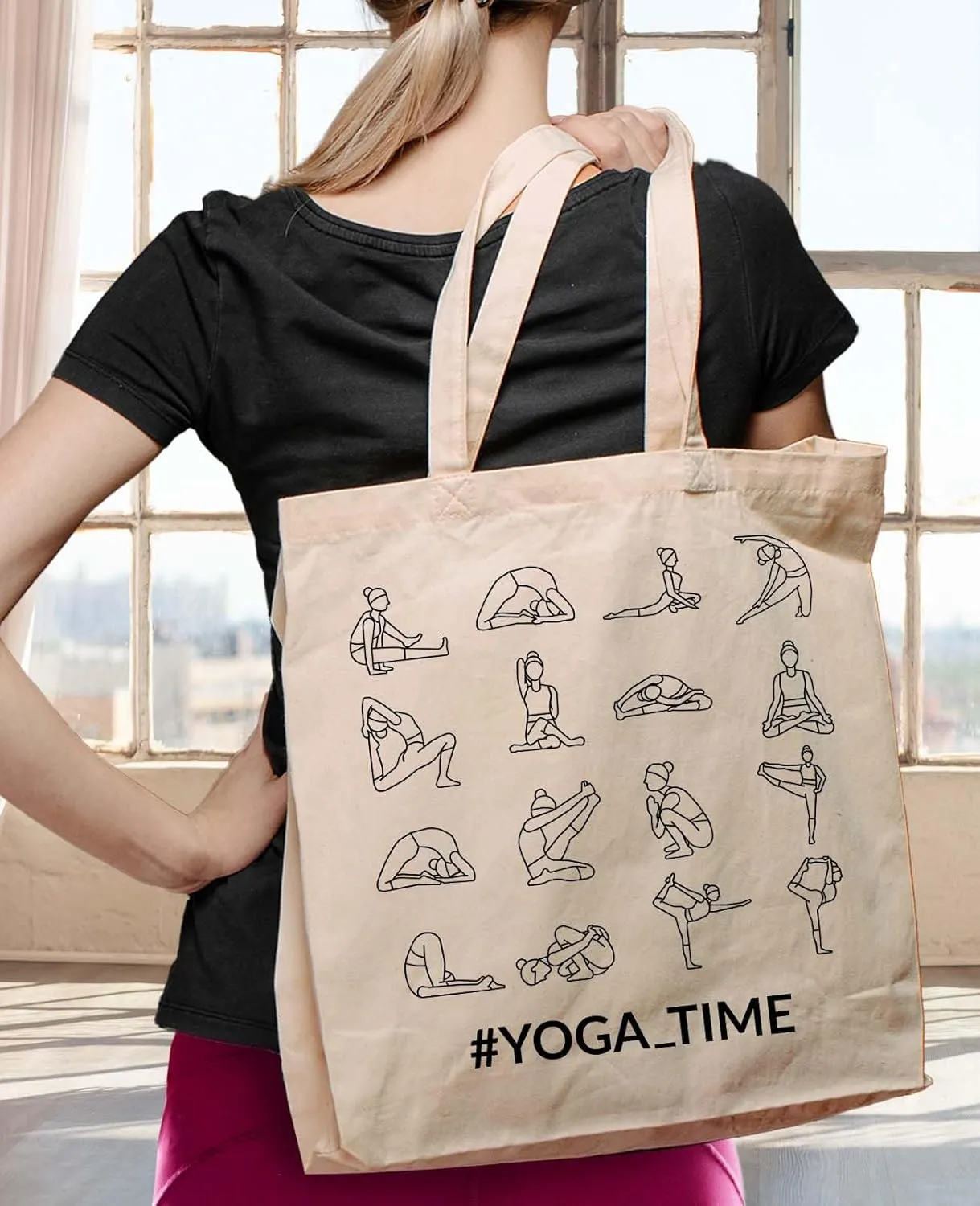 Tstars Canvas Tote Bag for Women Basketball Lovers Reusable Bag for Shopping Tote Bag
