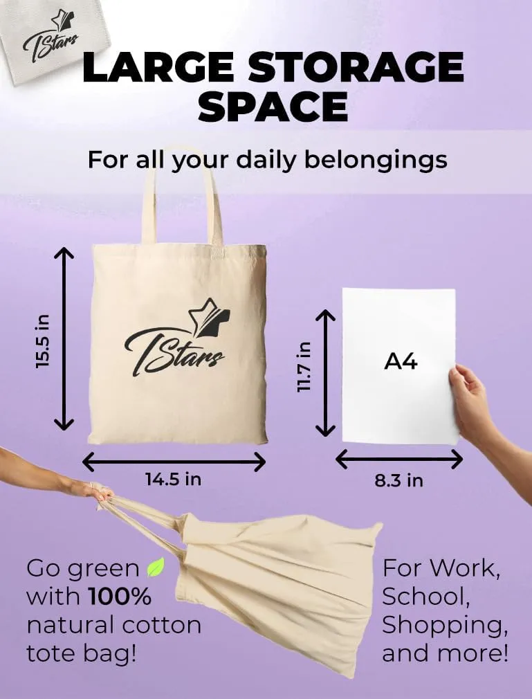 Tstars Canvas Tote Bag for Women Basketball Lovers Reusable Bag for Shopping Tote Bag