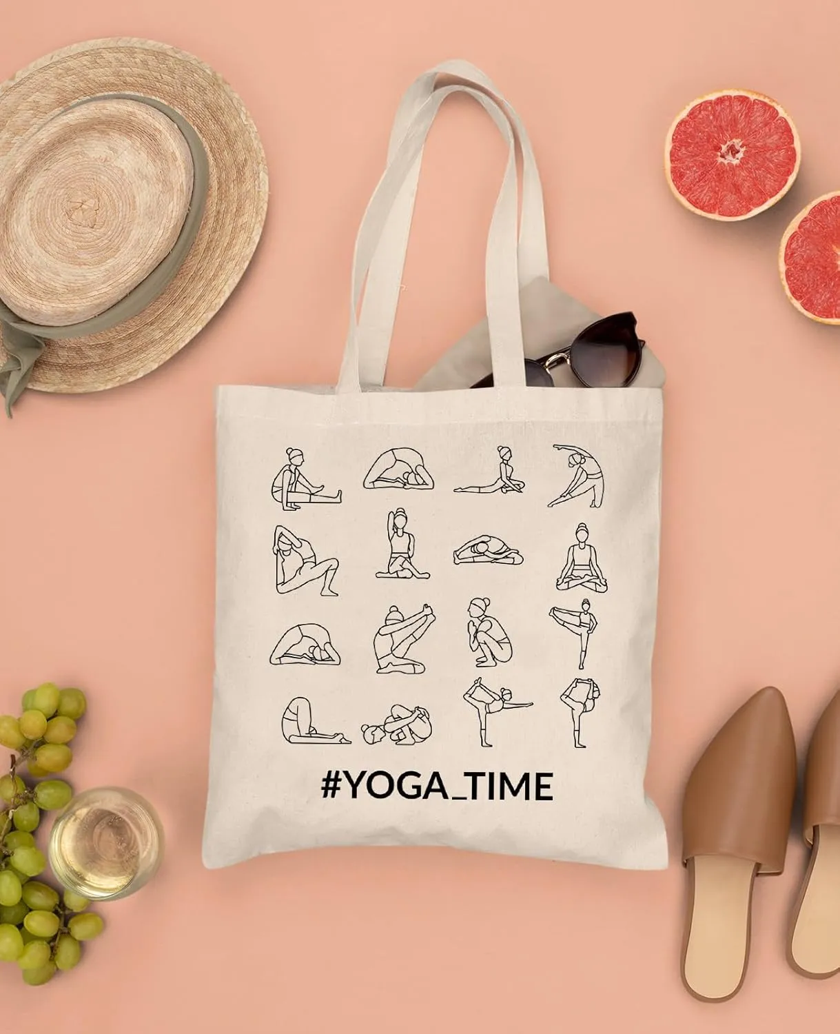 Tstars Canvas Tote Bag for Women Basketball Lovers Reusable Bag for Shopping Tote Bag