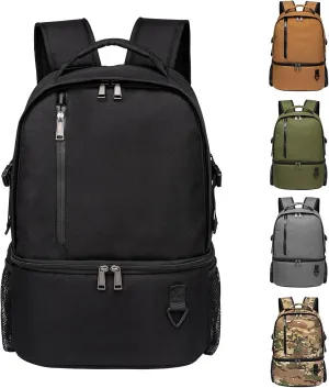 TUGUAN Insulated Cooler Backpack 38/42 Cans Double Deck Leakproof Lightweight Soft Lunch Backpack Small Cooler Bag Beach Picnic
