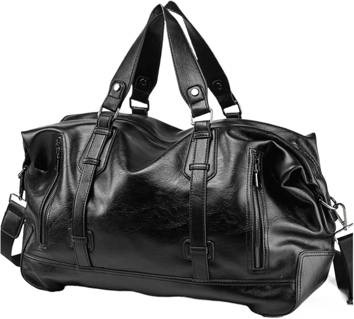 Turn Signals Switches Men Handbag Leather Large Capacity Travel Bag Men Shoulder Bag Male Travel Duffle Tote Bag Casual Messenger Crossbody Bags Turn Signal Controller Assembly