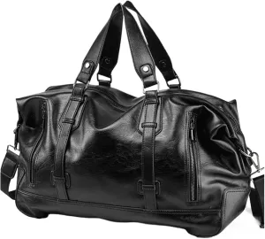 Turn Signals Switches Men Handbag Leather Large Capacity Travel Bag Men Shoulder Bag Male Travel Duffle Tote Bag Casual Messenger Crossbody Bags Turn Signal Controller Assembly