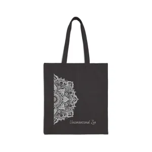 Unconventional Zen Cotton Canvas Tote Bag - Mindful Merchandise for Everyday Use