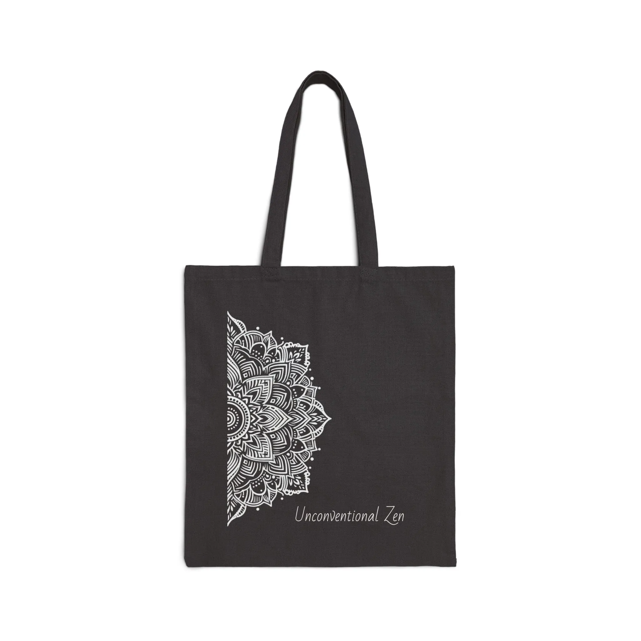 Unconventional Zen Cotton Canvas Tote Bag - Mindful Merchandise for Everyday Use