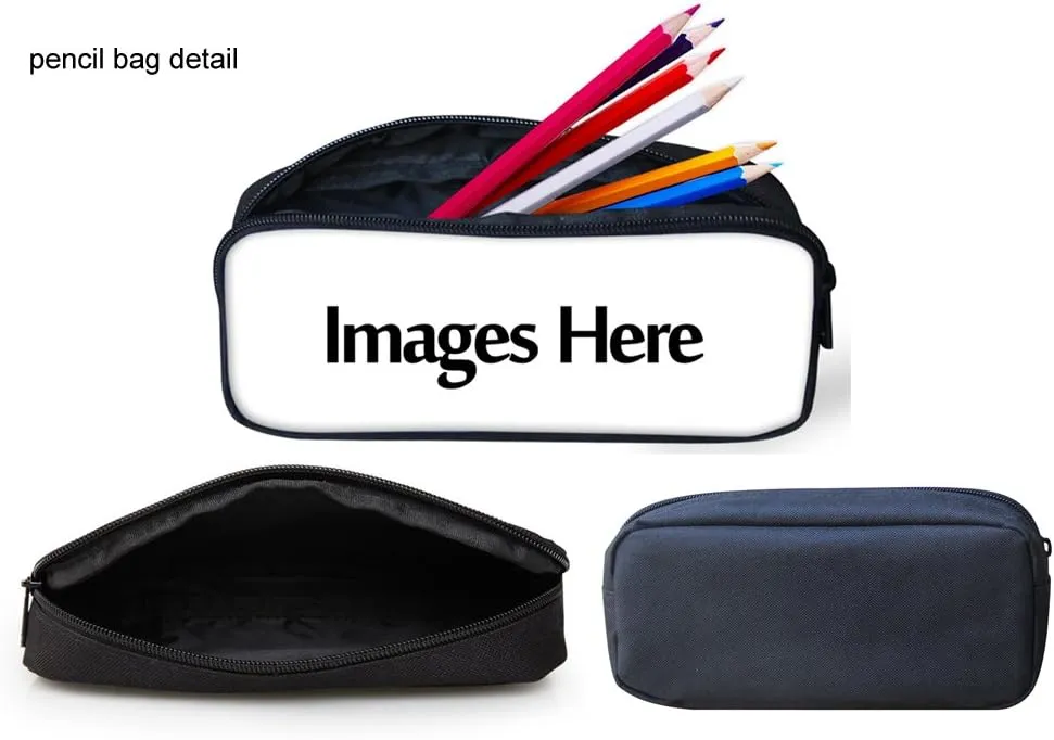 UNICEU 3D Fire Basketball Boys School Bag Set with Lunchbox Pencil Case Large Capacity Insulated Pouch