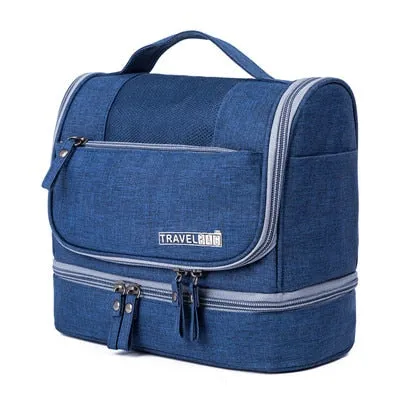 UOSC Waterproof Men Hanging Makeup Bag Oxford Travel Organizer Cosmetic Bag For Women Necessaries Make Up Case Wash Toiletry Bag