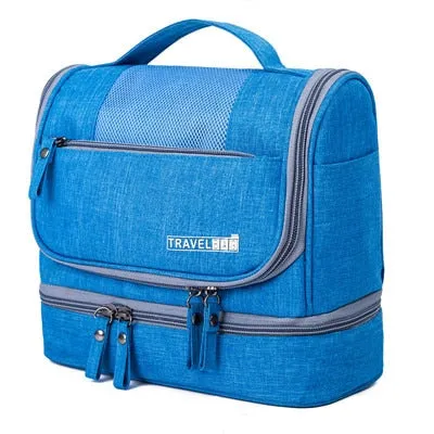UOSC Waterproof Men Hanging Makeup Bag Oxford Travel Organizer Cosmetic Bag For Women Necessaries Make Up Case Wash Toiletry Bag