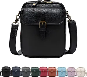 Urvashi Cross Body Bag - Vintage Vegan Leather Messenger Purse, Anti-Theft Small Crossbody Bag with 10 Slots RFID, Tojoyride