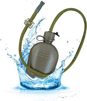 US Military Canteen Straw Kits (OD Green with Canteen)