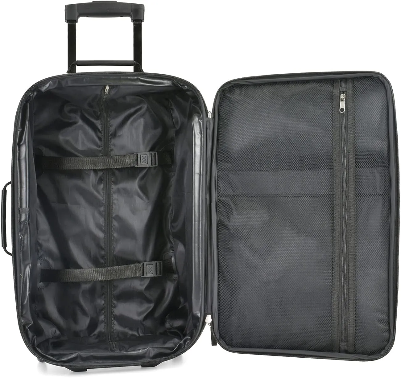 U.S. Traveler Rio Rugged Fabric Expandable Carry-on Luggage, Grey, Set
