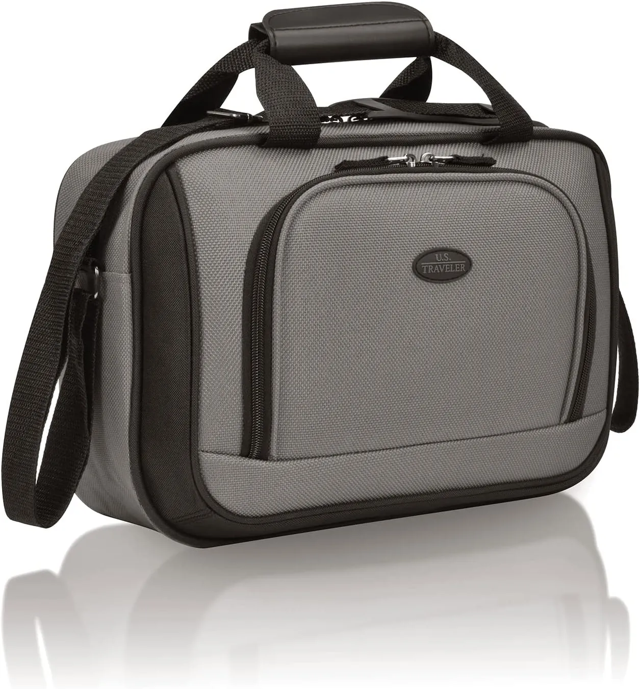 U.S. Traveler Rio Rugged Fabric Expandable Carry-on Luggage, Grey, Set