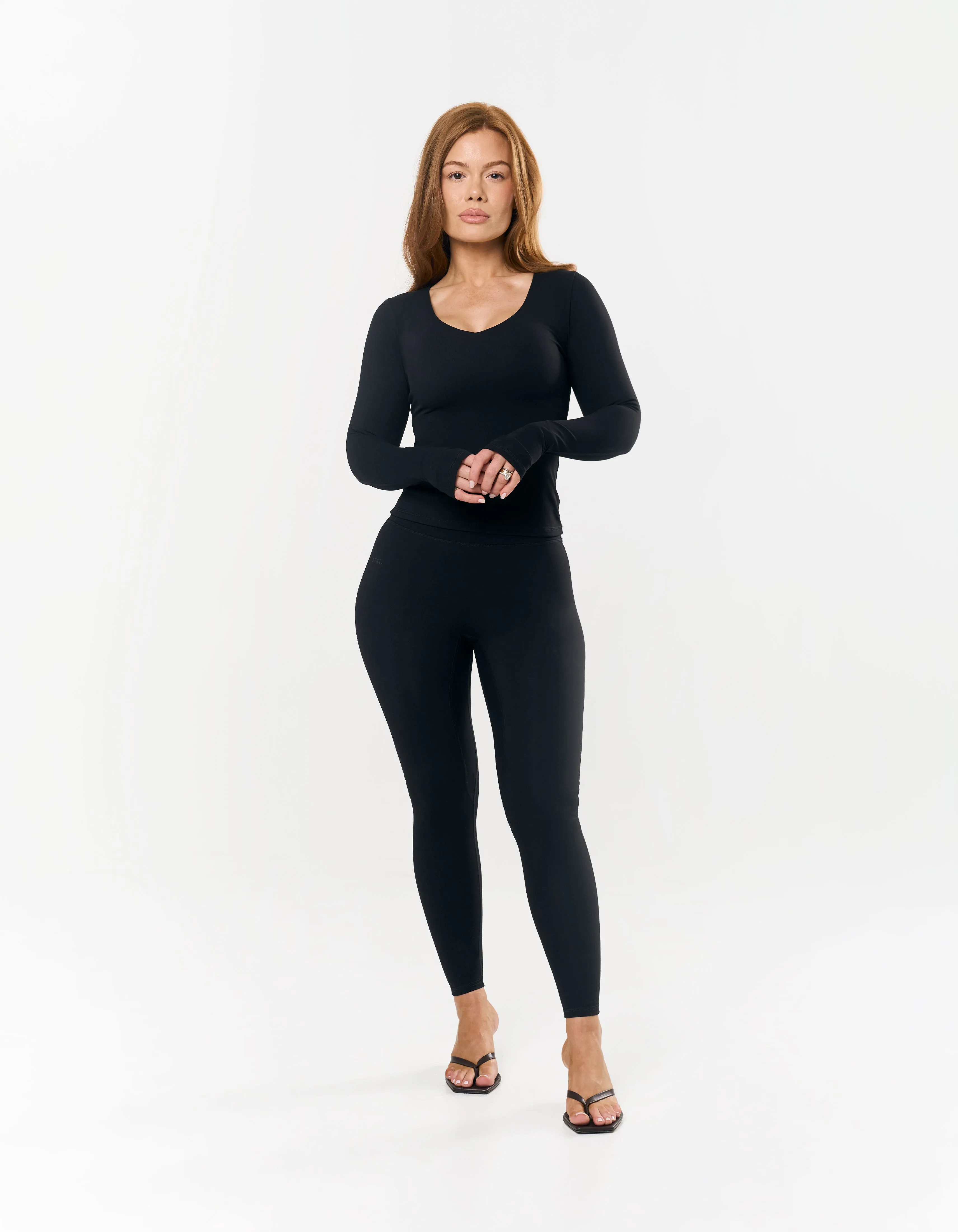 V Cut Long Sleeve NANDEX™ - Black