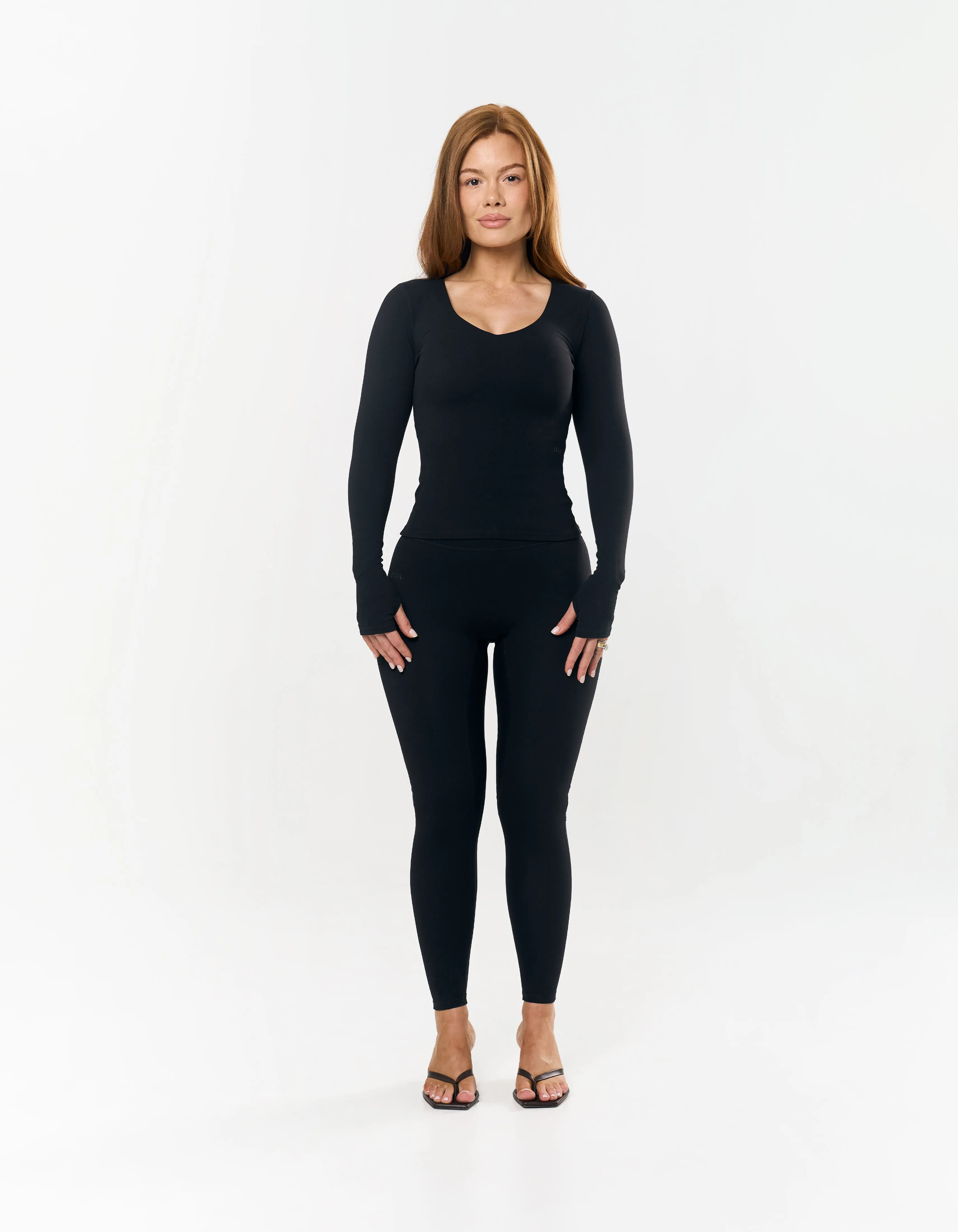 V Cut Long Sleeve NANDEX™ - Black