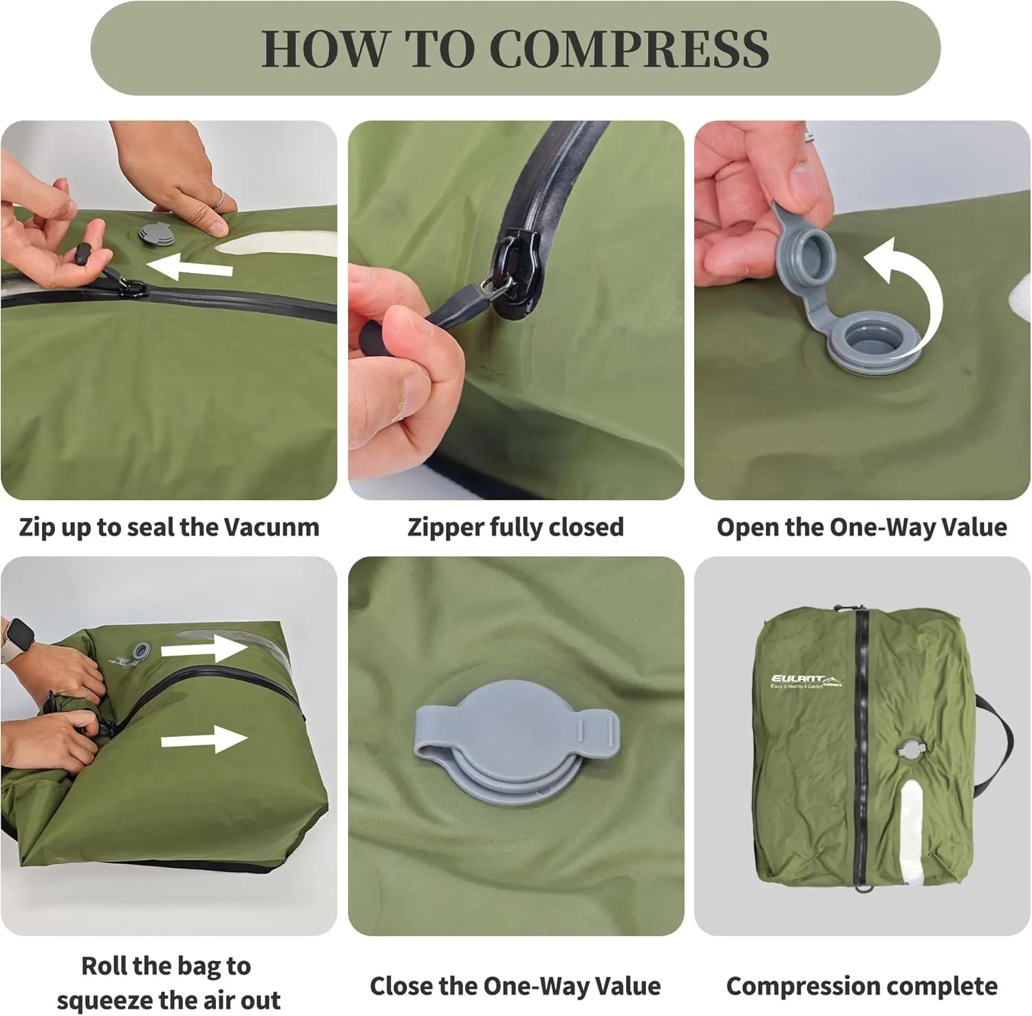 Vacuum Bags for Travel, Professional IP67 Reusable Vacuum Compression Bags for Travel Suitcases and Backpack, Durable Space Saver Bag (1 PACK, No Pump)