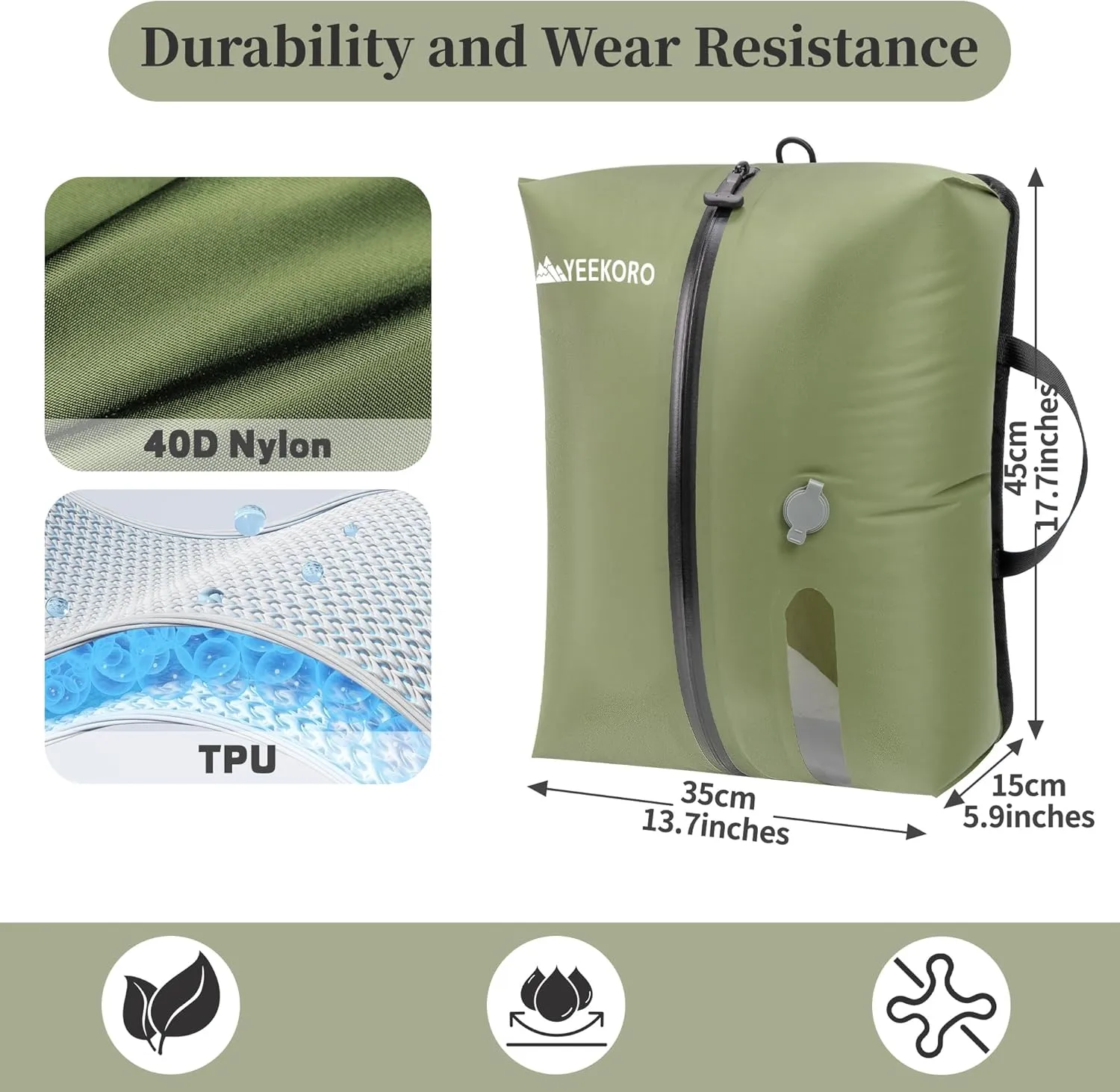 Vacuum Bags for Travel, Professional IP67 Reusable Vacuum Compression Bags for Travel Suitcases and Backpack, Durable Space Saver Bag (1 PACK, No Pump)
