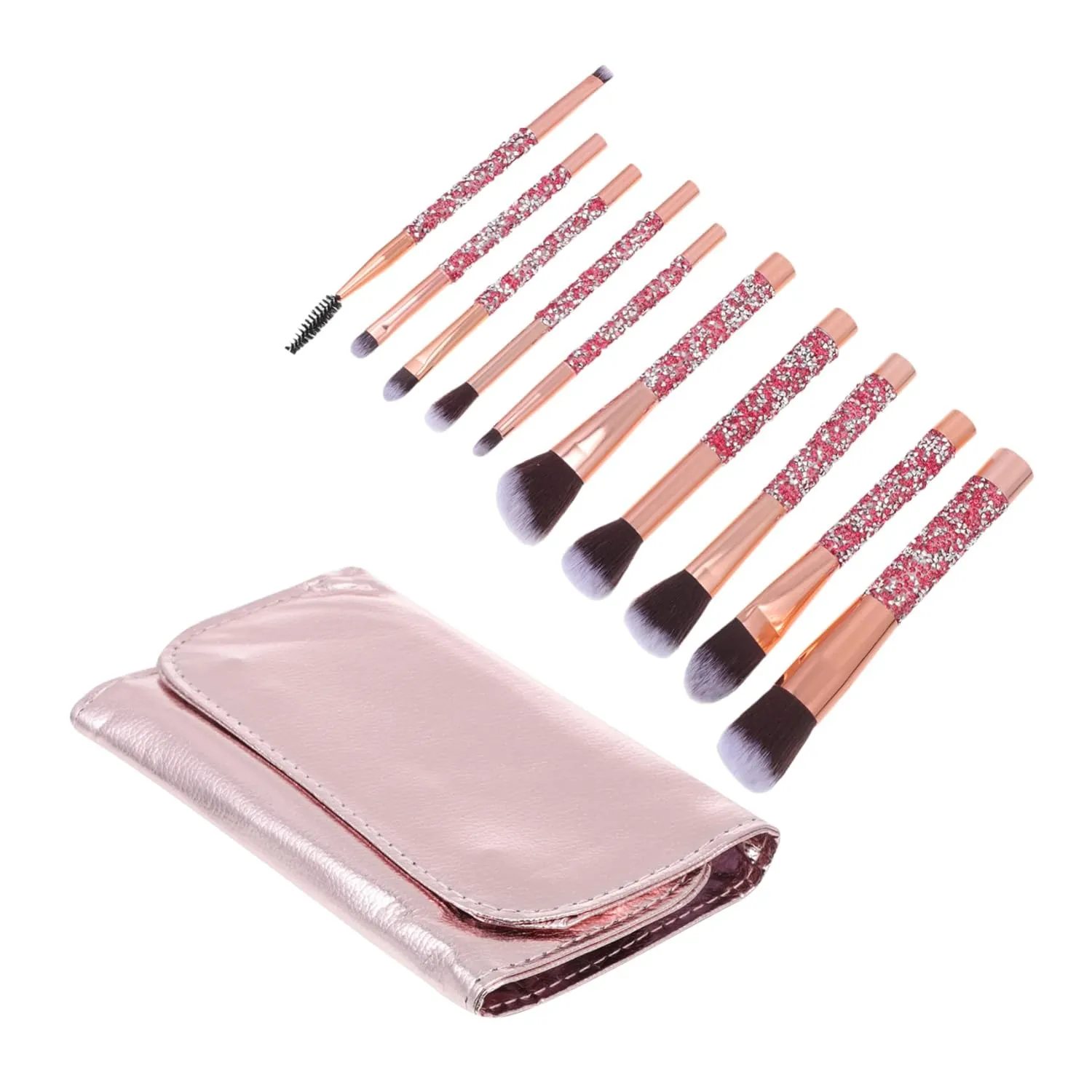 VALICLUD 1Set Long Handle Makeup Brush for Women Bling Cosmetic Tools for Eyeshadow Foundation and Blush present for Valentines Day Mothers Day and Christmas