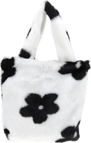 VALICLUD Large Capacity Shoulder Bag Plush Flower Messenger Bag Fashion Casual Tote