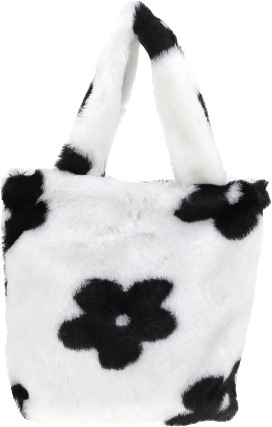 VALICLUD Large Capacity Shoulder Bag Plush Flower Messenger Bag Fashion Casual Tote
