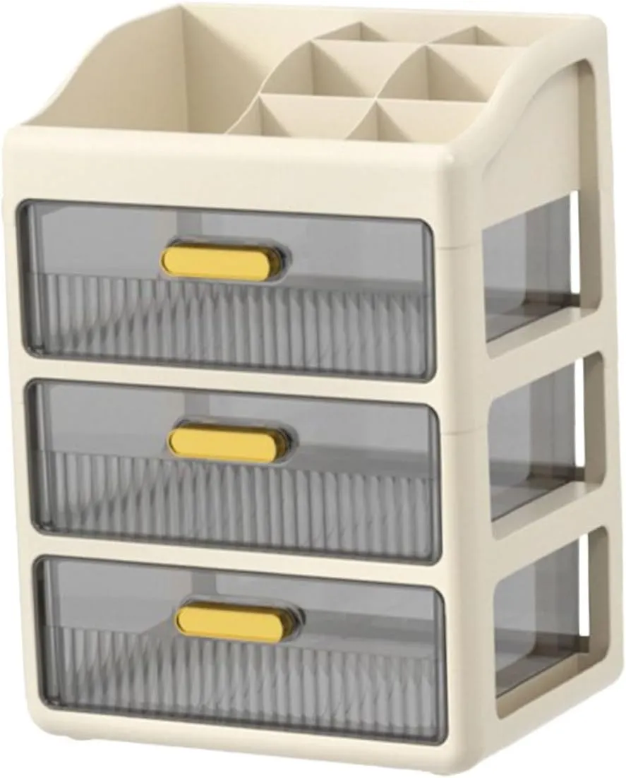 Vanity Makeup Organizer Cosmetic Storage for Lipsticks Brushes Hair Accessories and Jewelry Stylish and Portable Design for Bedroom and Desk