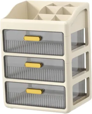 Vanity Makeup Organizer Cosmetic Storage for Lipsticks Brushes Hair Accessories and Jewelry Stylish and Portable Design for Bedroom and Desk