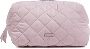 Vera Bradley Performance Twill Large Cosmetic Makeup Organizer Bag, Hydrangea Pink