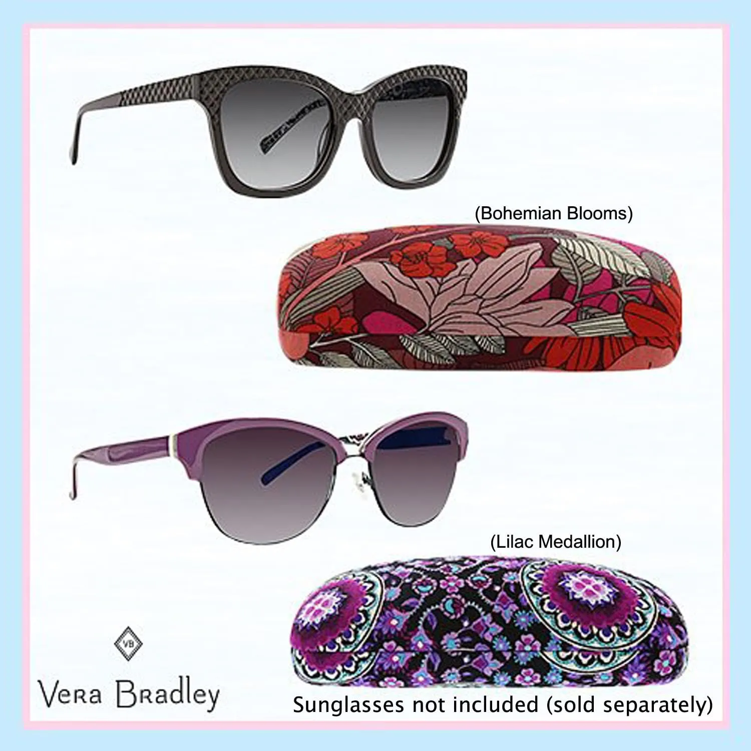 Vera Bradley Sunglasses/Eyeglasses Clamshell Hard Case