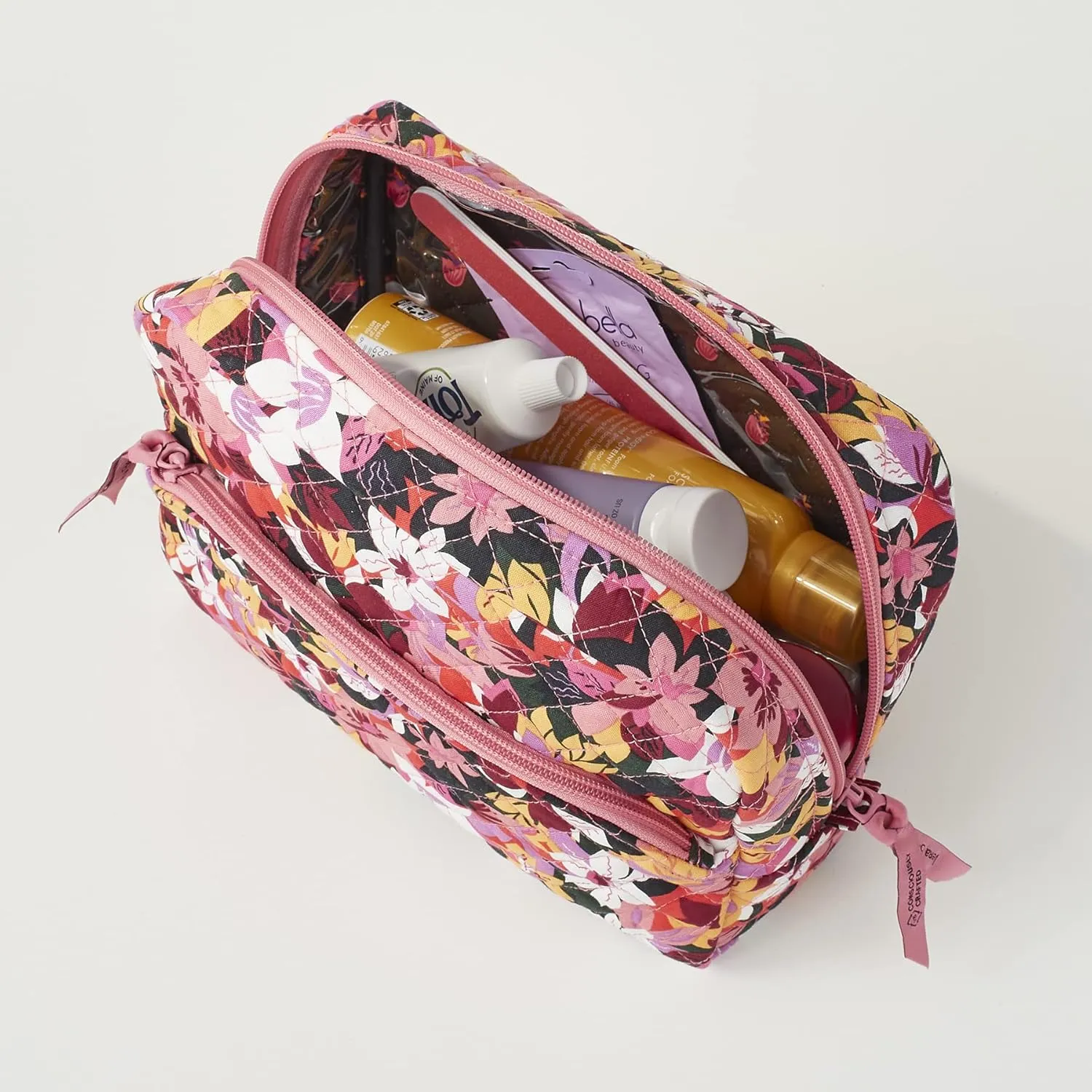 Vera Bradley Women's Cotton Large Cosmetic Makeup Organizer Bag
