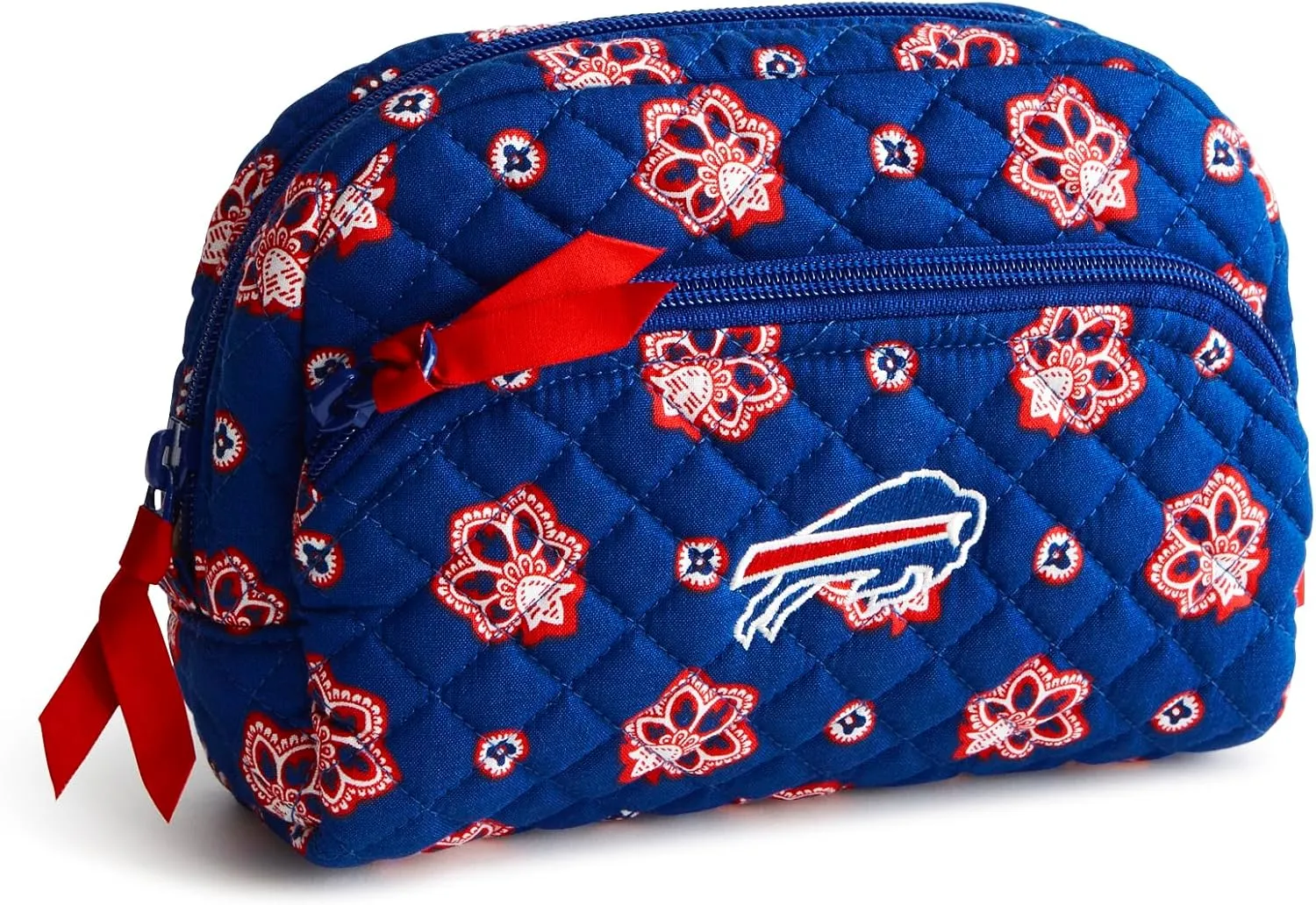 Vera Bradley Women's Cotton NFL Medium Cosmetic Makeup Organizer Bag (Multiple Teams Available)