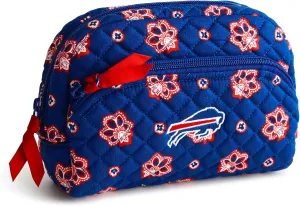 Vera Bradley Women's Cotton NFL Medium Cosmetic Makeup Organizer Bag (Multiple Teams Available)