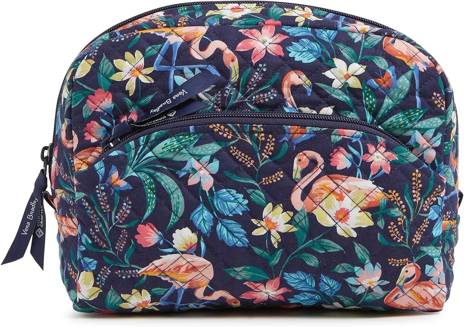 Vera Bradley Women's Iconic Large Cosmetic, Signature Cotton Makeup Bag
